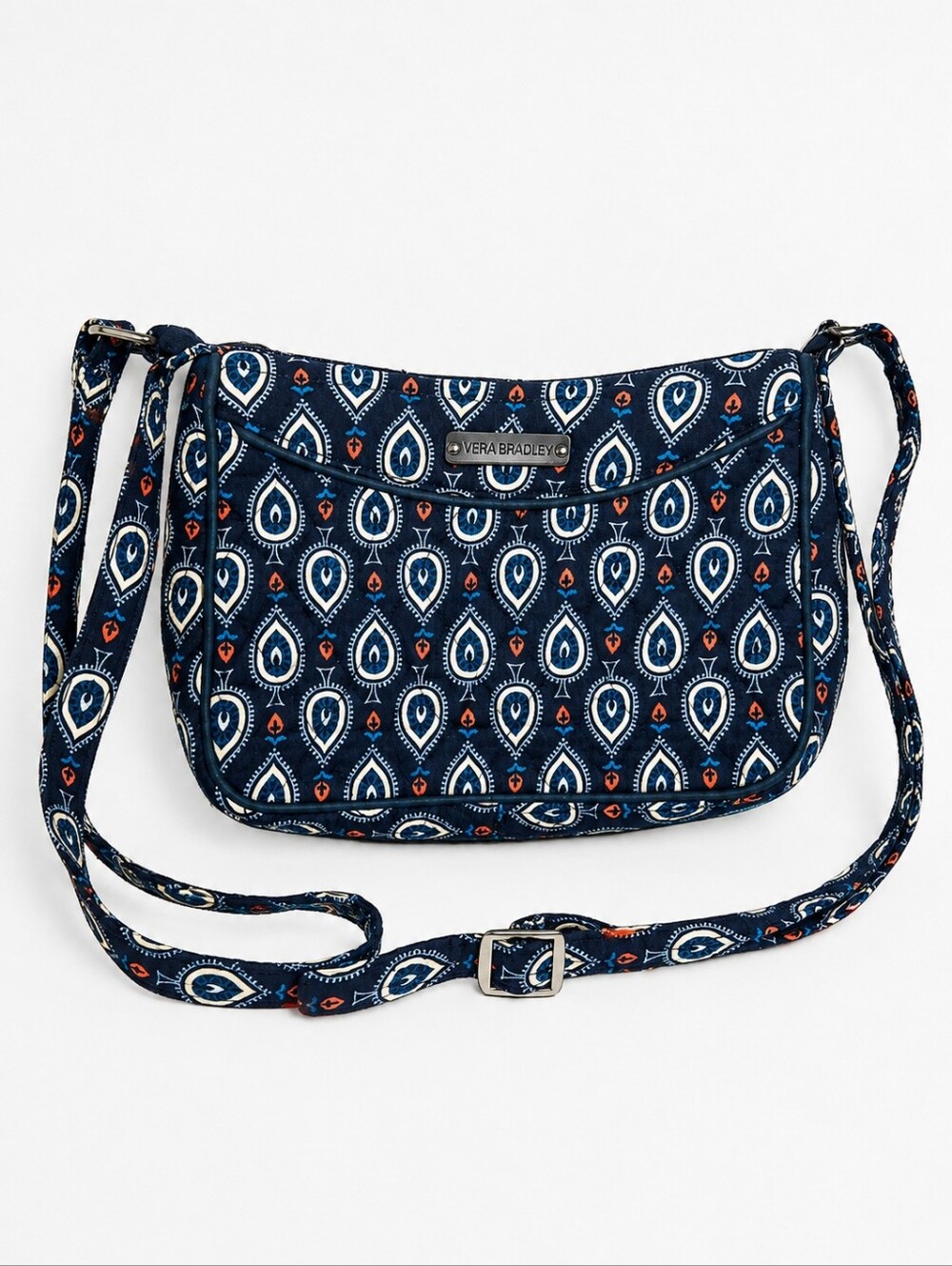 Vera Bradley Trimmed Curvy Crossbody, Mareakesh Motifs Pattern